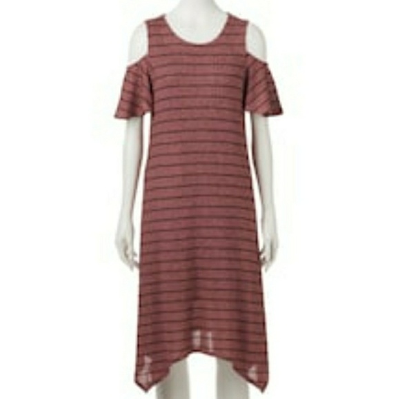 Apt. 9 Women's Striped Cold Shoulder Dress - Picture 1 of 8